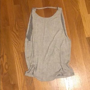 Light gray open back tank
